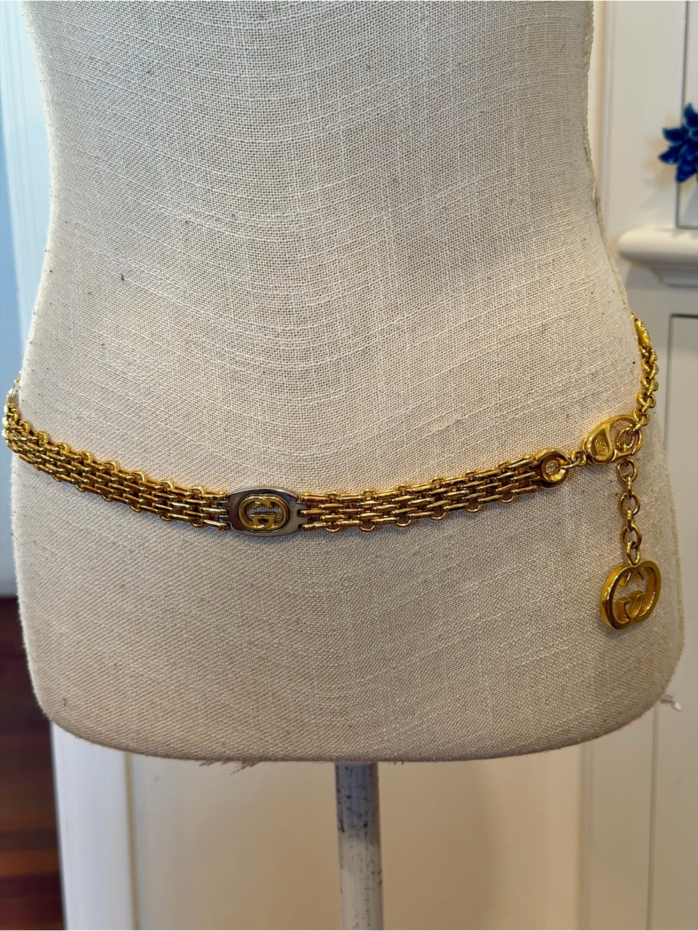 Gucci Gold-Tone Double G Pendant Chain Necklace - Picture 6 of 12